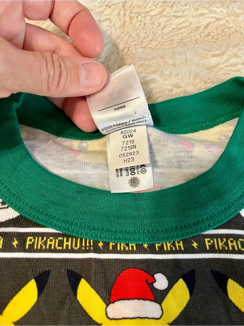 Hanna Andersson Pokémon Pikachu Christmas Pajamas Boys Size 12